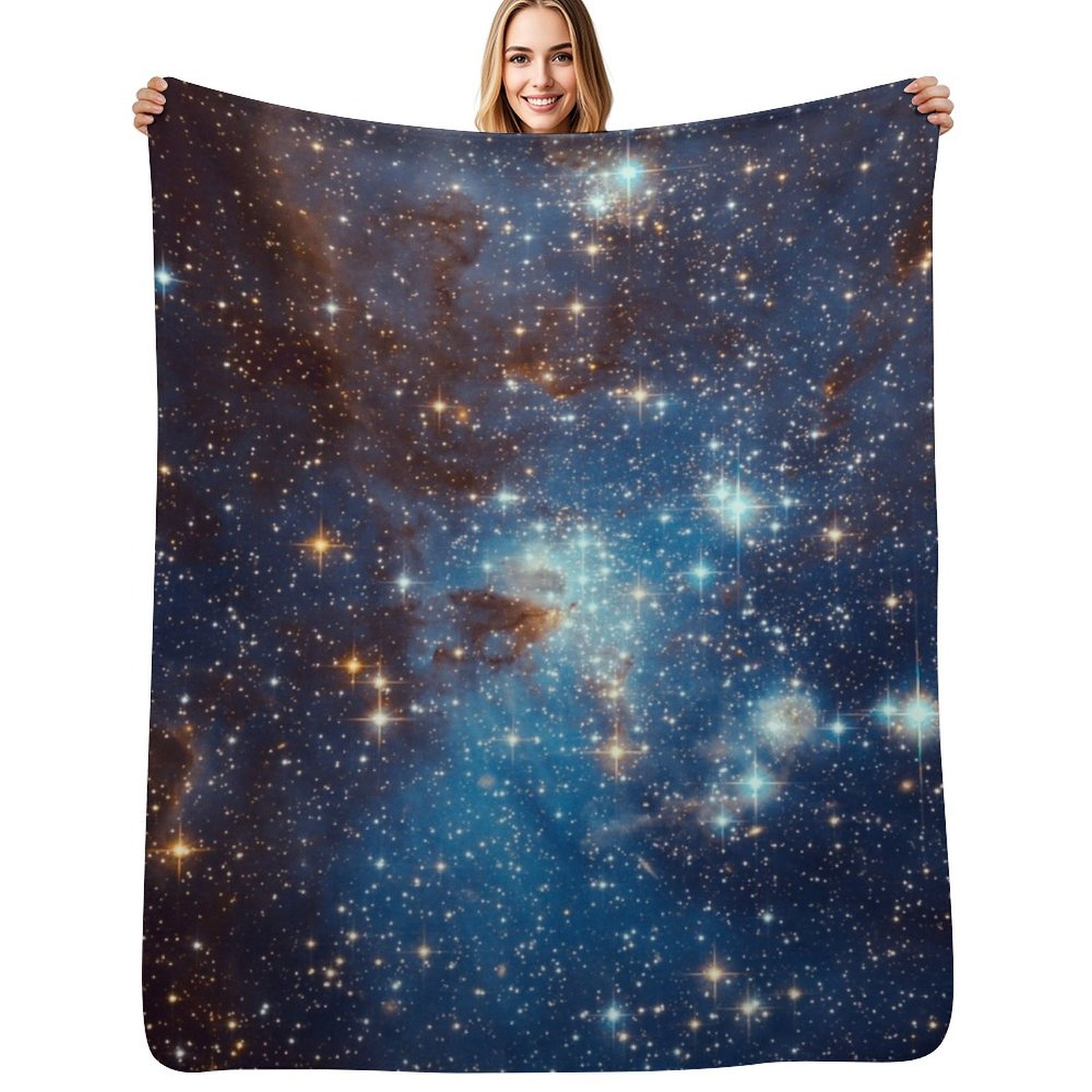 Space Blanket Heavy - Manta decorativa con estampado de estrellas