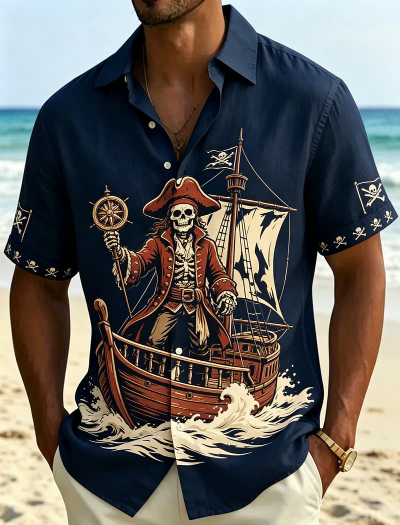 Outdoor Adventure Vacations - Camisa de manga corta con estampado