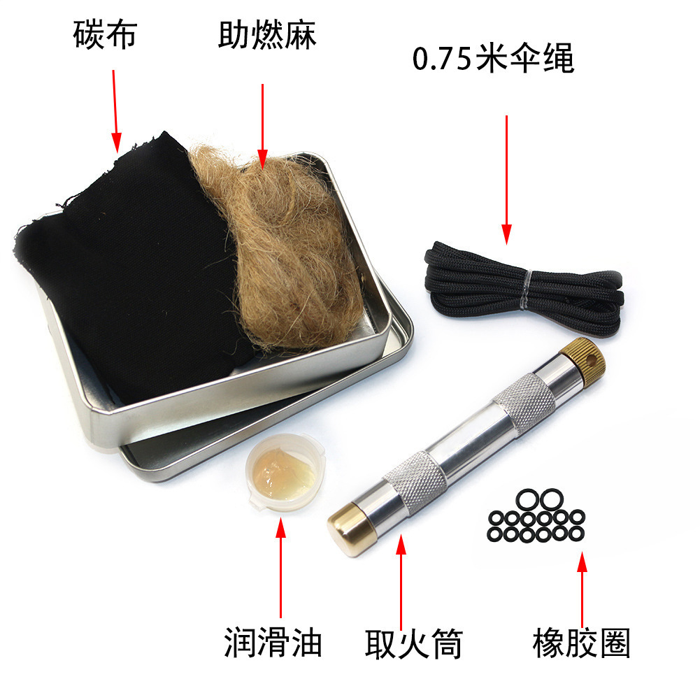 Fire Piston Starter - Kit de herramientas EDC de supervivencia,
