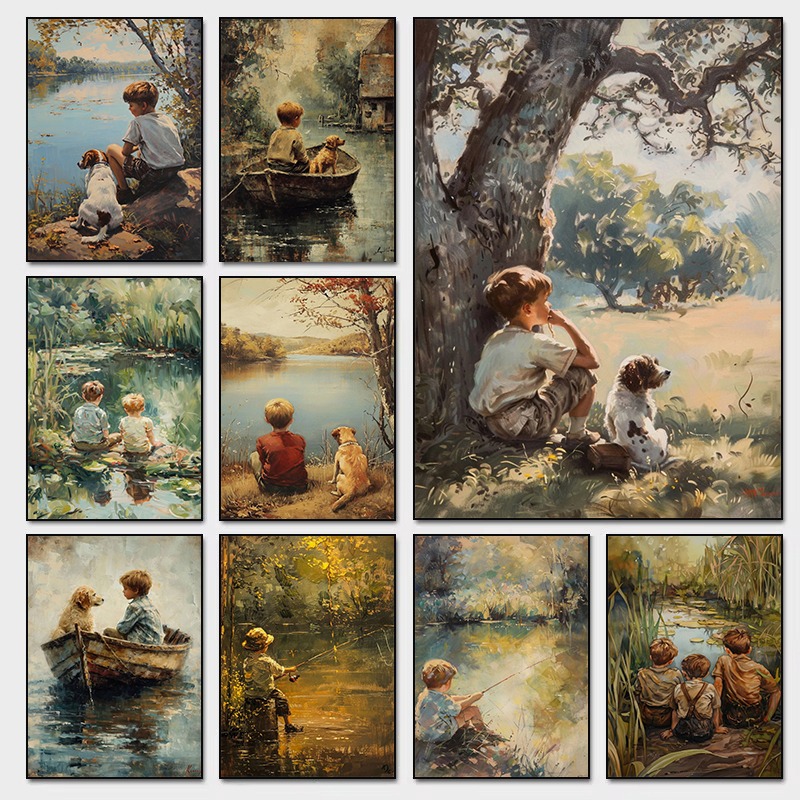 Póster artístico Vintage para  - Outdoor Adventure Boys reseña y precio