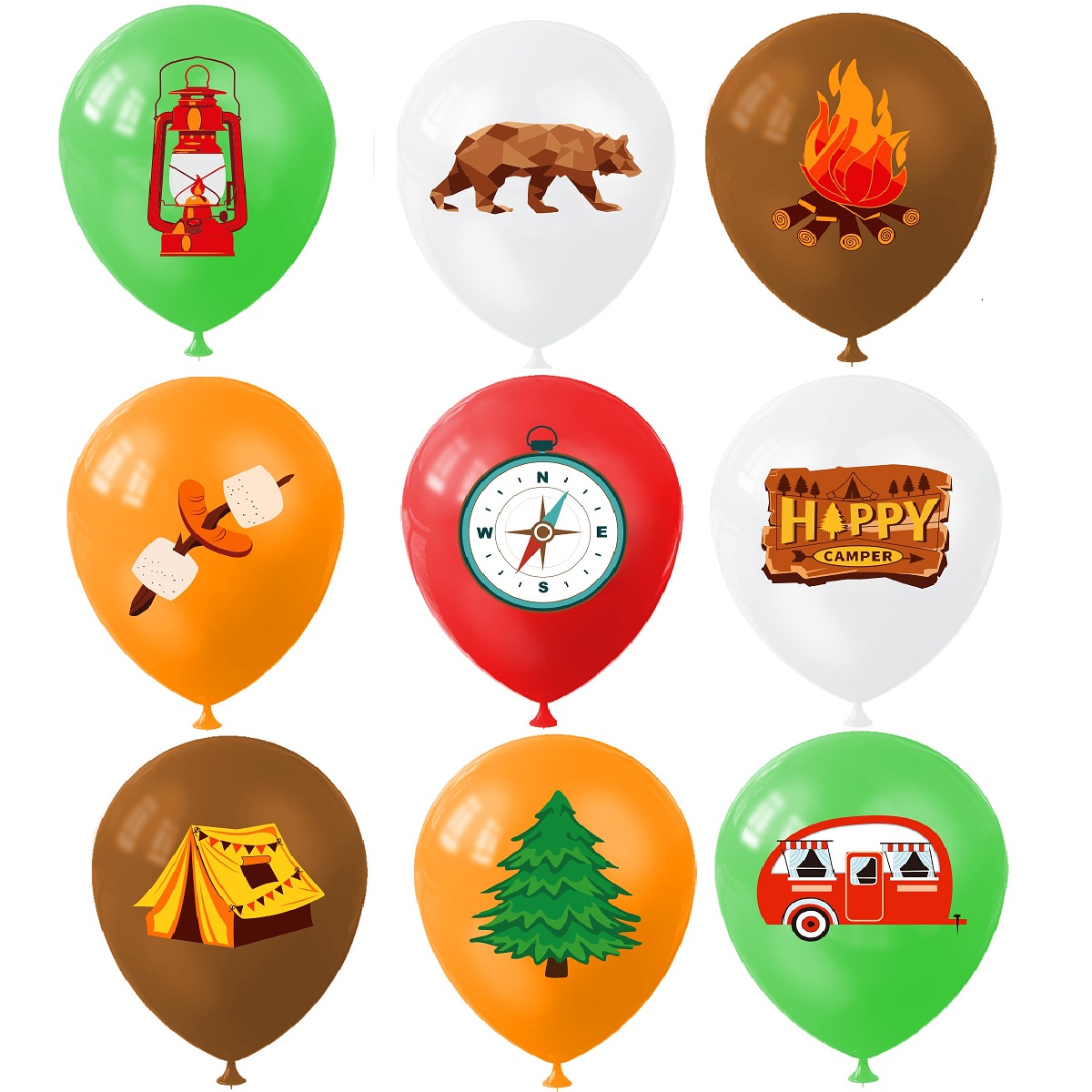 Globo Happy Camping de 9 pieza - Outdoor Adventure Boys reseña y precio